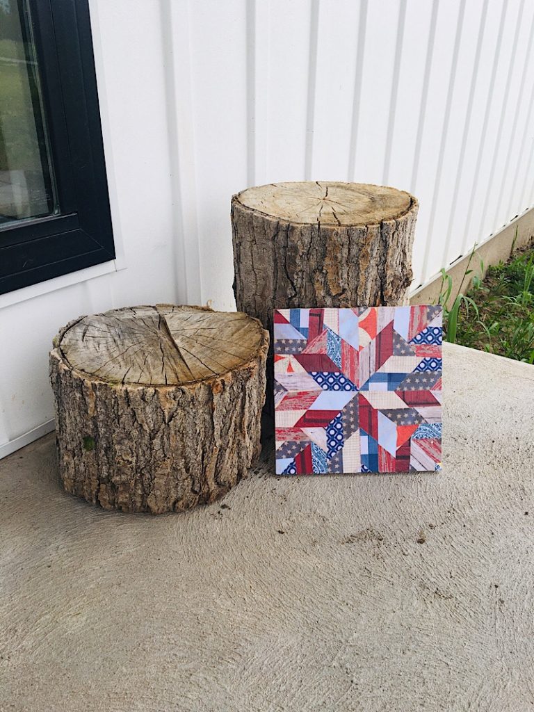 fourth of july porch wood sign