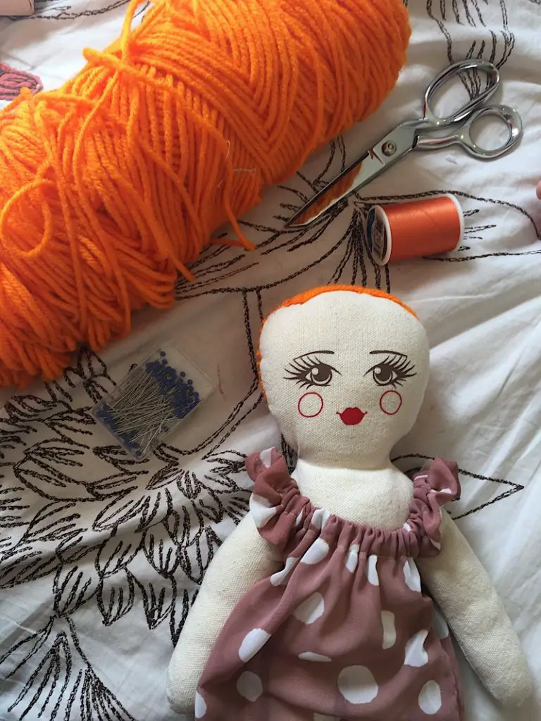 cloth doll yarn thread
