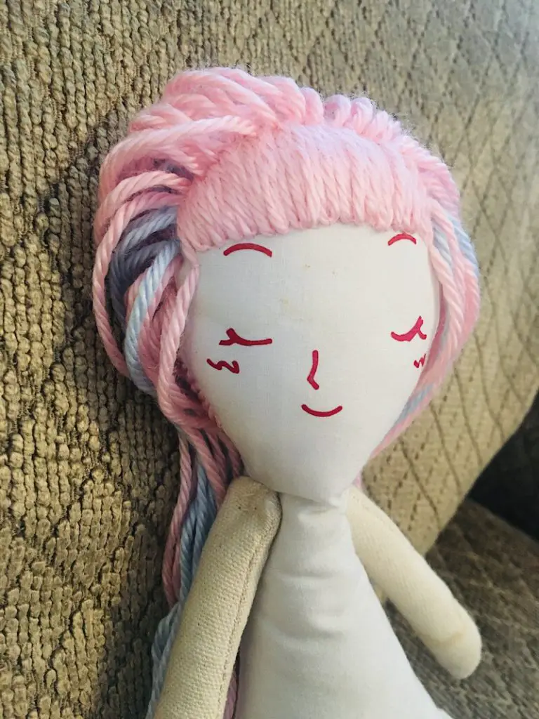 yarn doll hair with bangs
