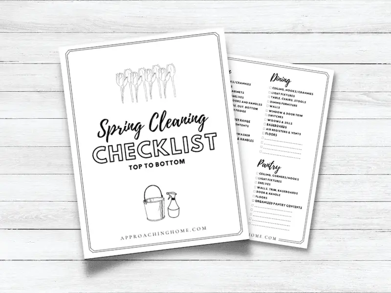 Checklist for spring cleaning