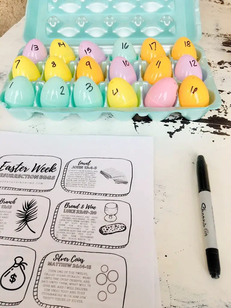 Numbered plastic easter eggs
