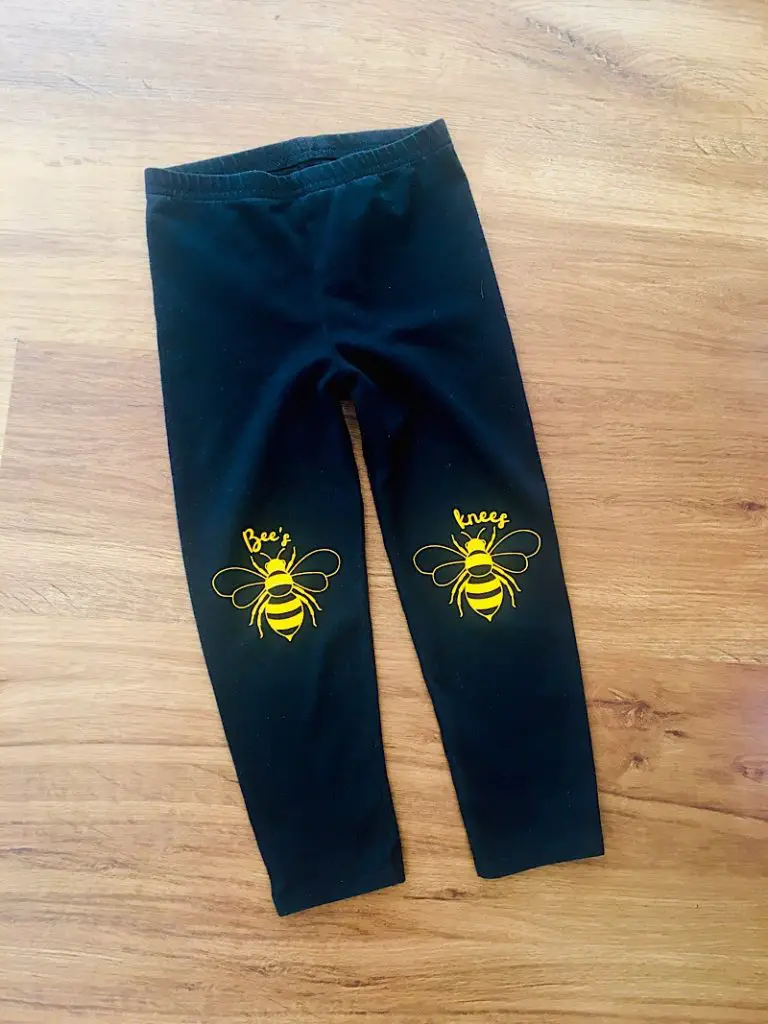 bees knees pants on floor