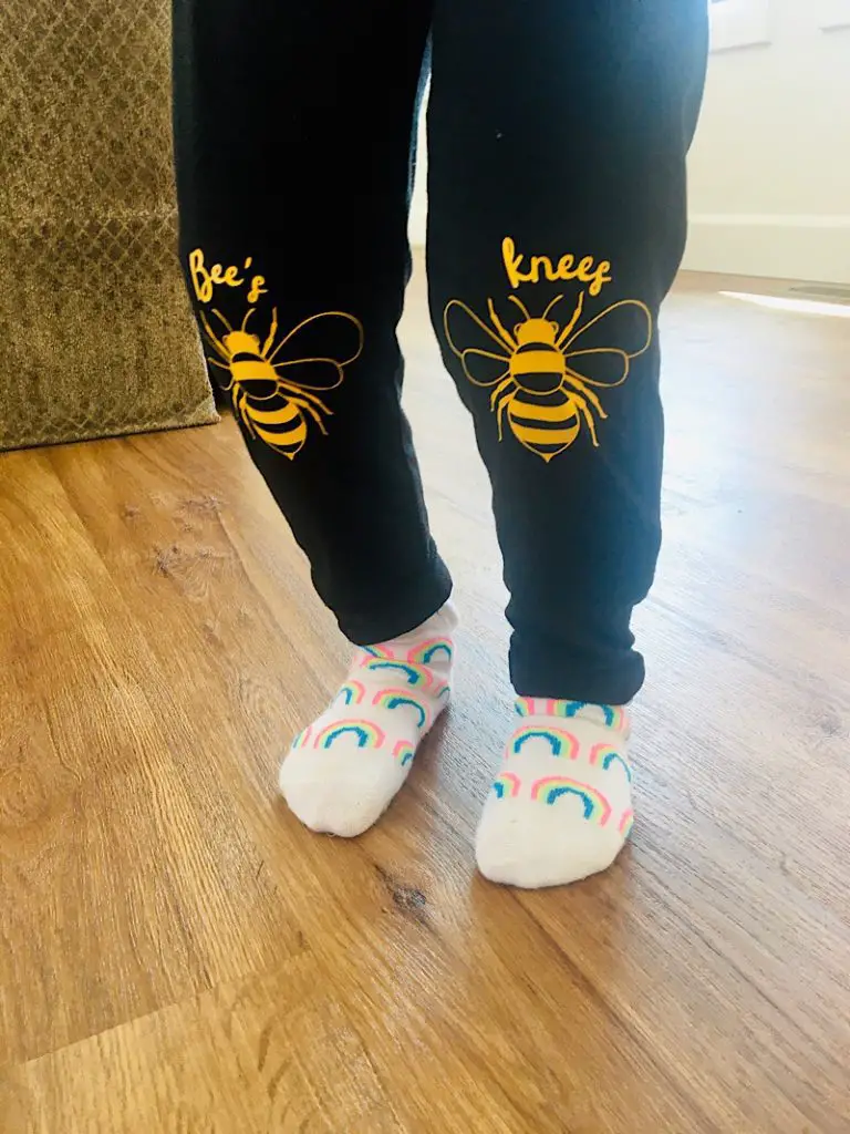 bees knees pants on toddler