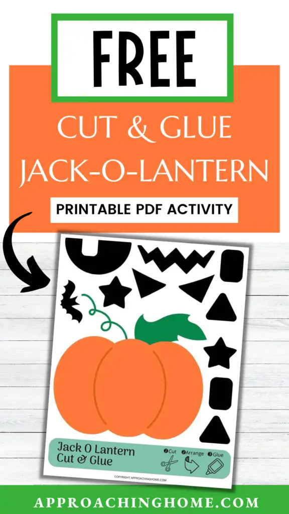 jack o lantern cut and glue pinterest pin