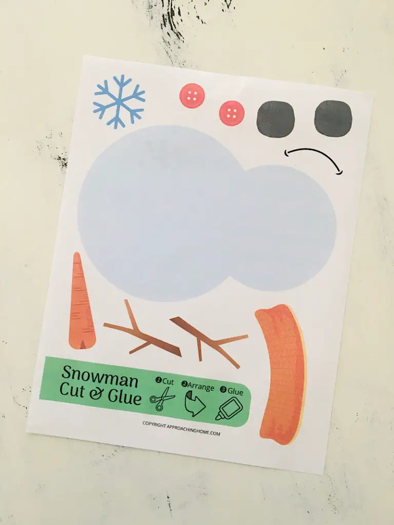 snowman craft printable
