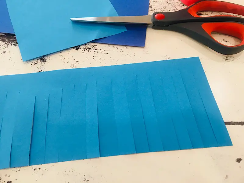 cutting paper fringe