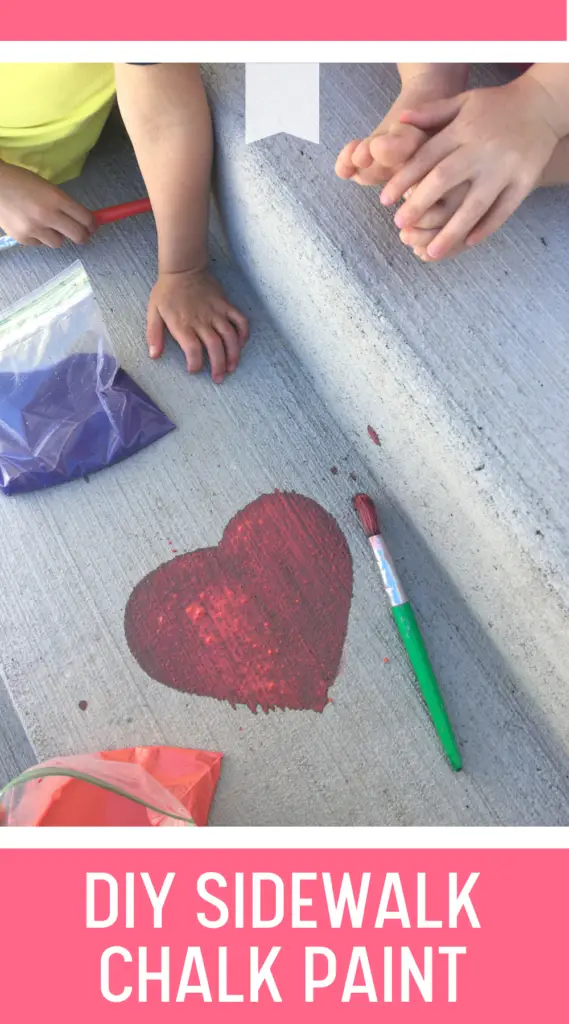How to make sidewalk chalk paint Pinterest pin