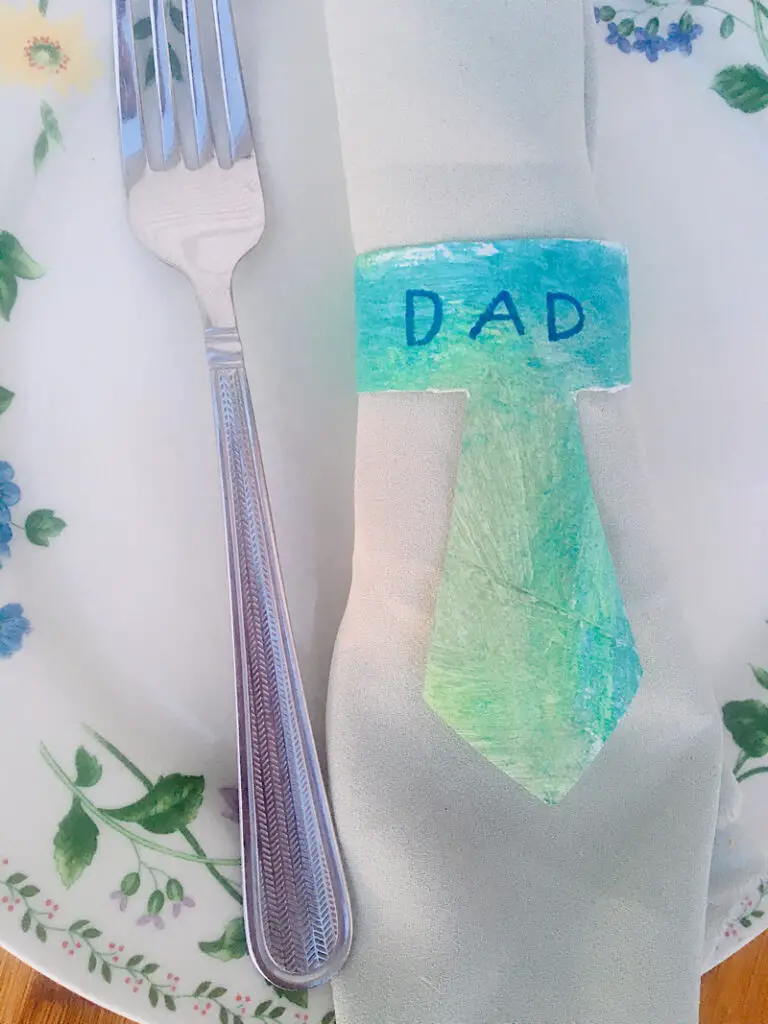 fathers day kids craft napkin ring
