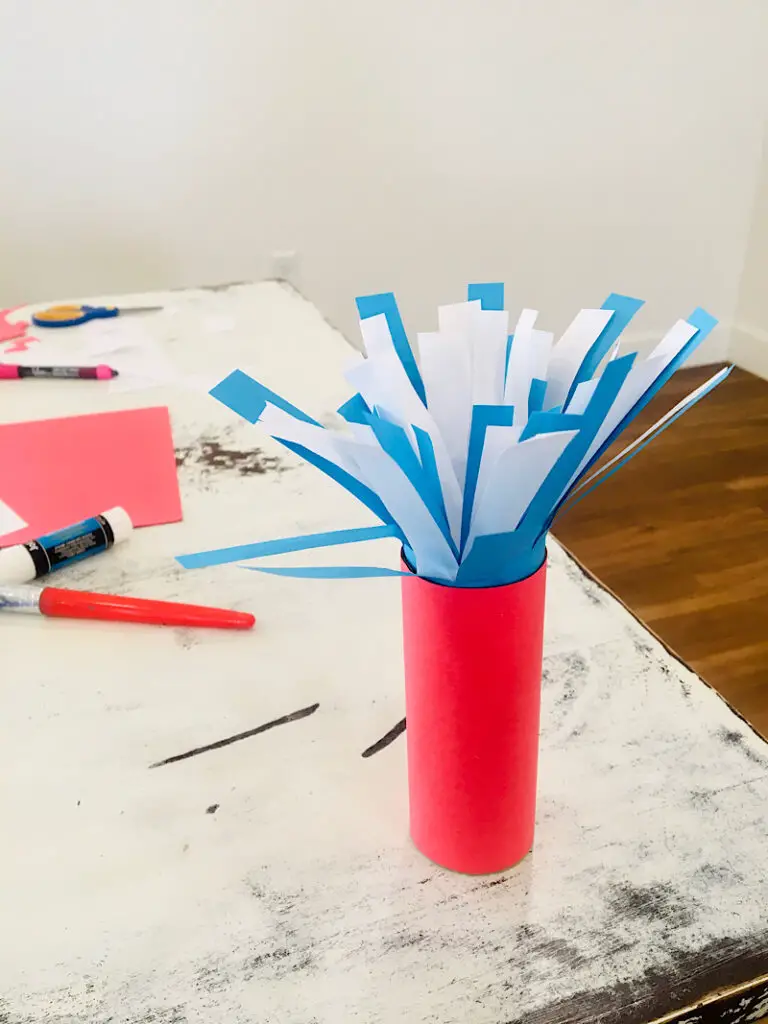 making a toilet paper tube firework craft